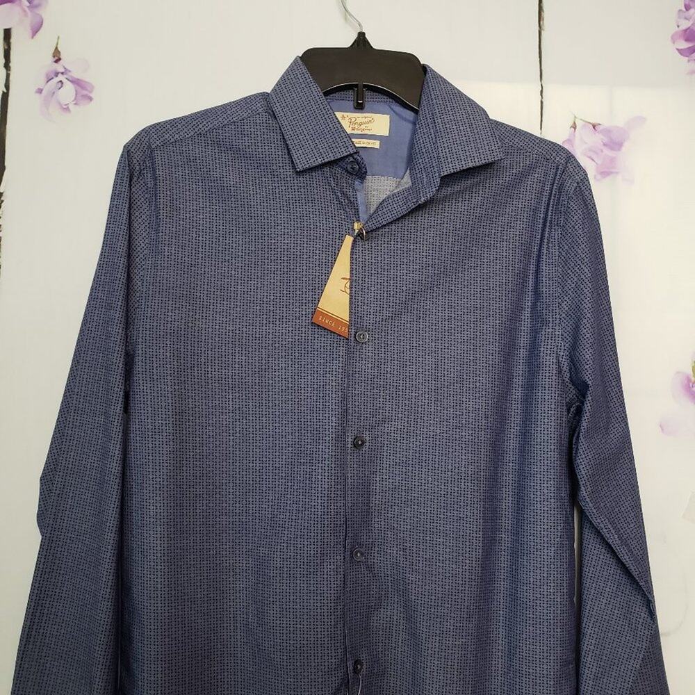 Original Penguin Munsingwear Midnight Print Button Slim Fit Dress Shirt - Picture 9 of 9